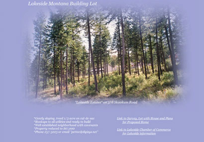 Lakeside Montana Building Lot